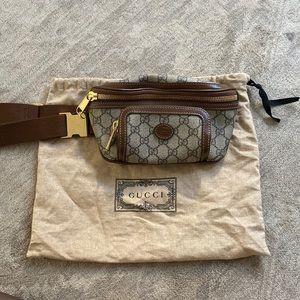 Gucci belt bag GG gold brown